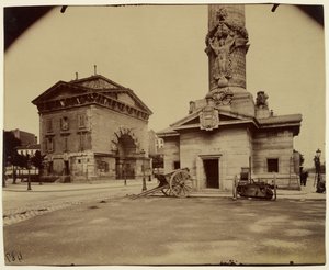 Tidligere tronbarriere (pavillon og søjle ved betalingsanlægget) af Eugène Atget