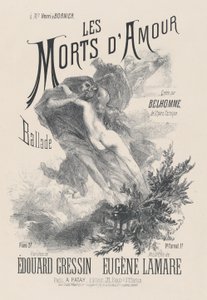 The Dead of Love, ca. 1885. af Eugène Carrière