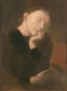 Meditation af Eugène Carrière