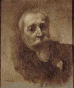 Portræt af digteren, journalisten og romanforfatteren Anatole France 1844-1924, ca. 1900. af Eugène Carrière