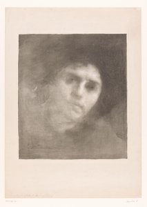 Portræt af Madame Carriere Fru Eugene Carriere af Eugène Carrière