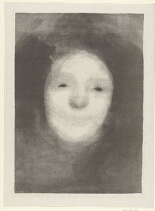 Studie af leder af smilende kvinde Elise griner Etude de Femme eller Elise generøs L
