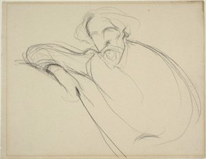 Studie af Alphonse Daudet af Eugène Carrière