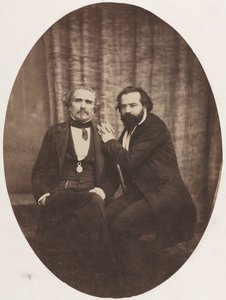 Portræt af skuespilleren Pierre Bocage og Friend, ca. 1860. af Eugène Colliau