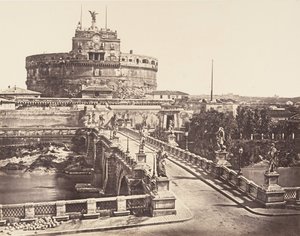 Bridge og Castel S. Angelo, 1848-52.