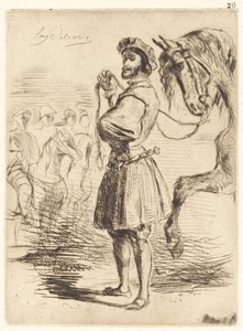 A Lord from the Period of Francis I Un Seigneur de temps de François Ier, 1833. af Eugène Delacroix