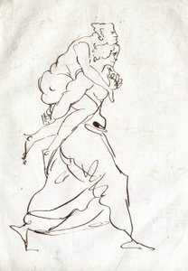 Æneas og Anchises af Ferdinand Victor Eugene Delacroix