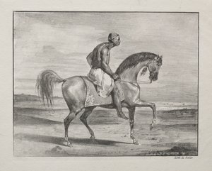 afrikansk til hest af Eugène Delacroix