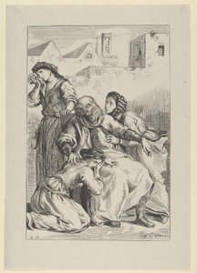 Goetz von Berlichingens død, 1845., 1845. af Eugène Delacroix