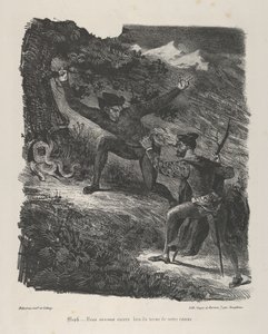 Faust og Mephistopheles i Hartzbjergene Goethe, Faust, 1825-27., 1825-27. af Eugène Delacroix