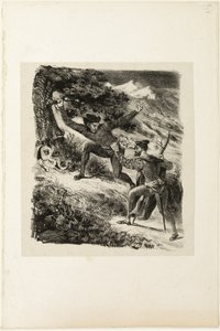 Faust og Mephistopheles i Harzen af Eugène Delacroix