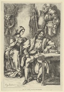 Goetz von Berlichingen skriver sine erindringer, efter 1845., efter 1845. af Eugène Delacroix