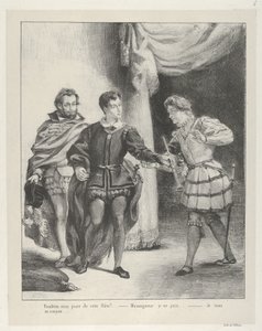 Hamlet og Guildenstern, 1834-43., 1834-43. af Eugène Delacroix