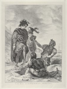 Hamlet og Horatio før Gravegraverne, 1843., 1843. af Eugène Delacroix