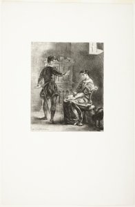 Hamlet og Ophelia af Eugène Delacroix
