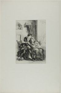 Hamlet og Dronningen af Eugène Delacroix