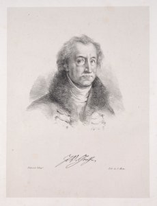 Illustrationer til Faust: Frontispice - Portræt af Johann Wolfgang von Goethe af Eugène Delacroix