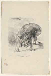 Løvestående, 1833., 1833. af Eugène Delacroix