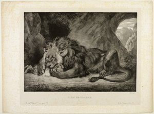 Løve af Atlasbjergene af Eugène Delacroix