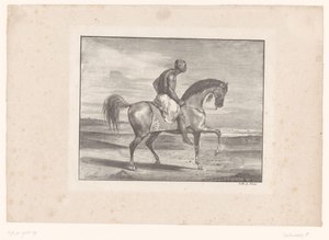 Mand til hest i ørkenen af Eugène Delacroix