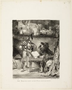 Mephistopheles viser sig for Faust af Eugène Delacroix