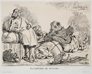 Muleteers of Tétuan af Eugène Delacroix