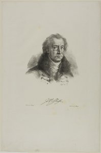 Portræt af Goethe, fra Faust af Eugène Delacroix