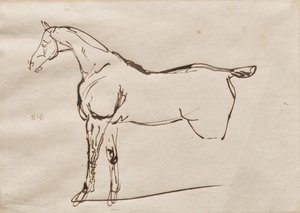 Studie af en hest af Eugène Delacroix