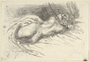 Studie af en kvinde set bagfra, 1833., 1833. af Eugène Delacroix
