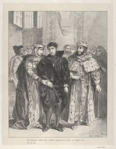 Dronningen forsøger at trøste Hamlet, 1834., 1834. af Eugène Delacroix