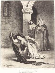 The Song of Ophelia (Akt IV, Scene V) af Eugène Delacroix