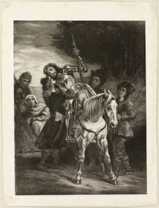 Den sårede Goetz plejet af bohemerne af Eugène Delacroix