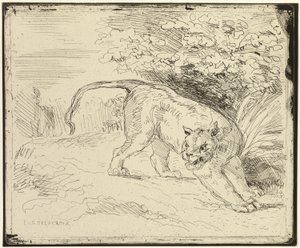 Tiger klar til forår af Eugène Delacroix