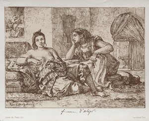 Kvinder fra Algier af Eugène Delacroix