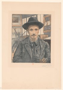 Selvportræt af Eugène Delâtre af Eugène Delâtre (signed by artist)