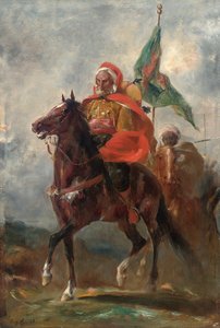 En orientalistisk høvding til hest, 1863 af Eugène Fromentin