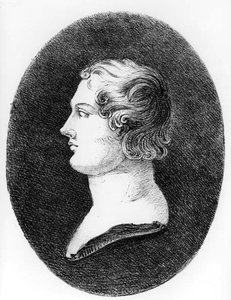Portræt af George Gordon, 6. Baron Byron af Rochdale (1788-1824) fra en buste af Lorenzo Bartolini (1777-1850)