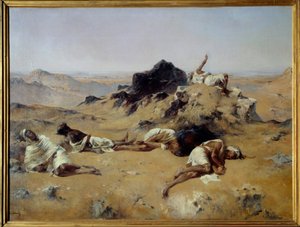 ørken. Tørstige mænd. 1869. Eugène Fromentin (1820-1876), Musée d