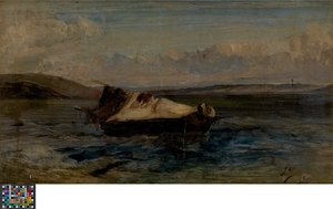 Lille båd af Eugene Isabey