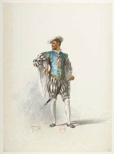 Btv1b84558104 16 - Saint-Saëns - Henry VIII - Maquettes de costumes - Lacoste - 16th Costume af Eugene Lacoste