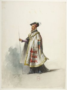 Btv1b84558104 24 - Saint-Saëns - Henry VIII - Maquettes de costumes - Lacoste - 24th Costume af Eugene Lacoste