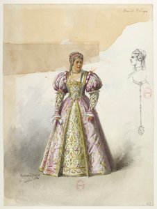 Btv1b84558104 62 - Saint-Saëns - Henrik VIII - Kostumemodeller - Lacoste - 62. Anne af Boleyn med collette af Eugene Lacoste