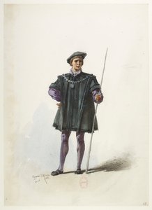 Btv1b84558104 70 - Saint-Saëns - Henry VIII - Maquettes de costumes - Lacoste - 68th Costume af Eugene Lacoste