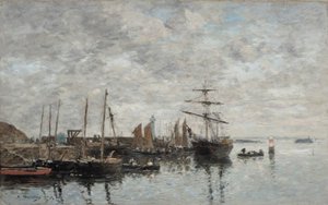 Portrieux, havnen af Eugene Louis Boudin