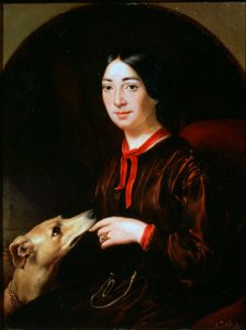 Portræt af sangerinden og komponisten Pauline Viardot, 1821-1910, c1853