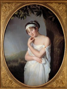 Portræt af Madame Juliette Recamier (1777-1849), født Jeanne-Francoise Bernard Maleri af Eulalie Morin (1765-1837) 1799. Dim. 1,15x0,87 m. af Eulalie Morin