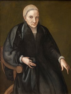 Portræt af kunstnerens svigermor af Europa Anguissola