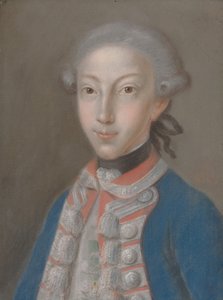 Portræt af en ung mand i uniform af European 18th Century