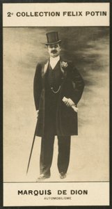Albert-Jules-Felix-Philippe Marquis De Dion, bil af European Photographer