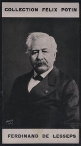 Ferdinand-Marie de Lesseps (1805-1894) (s/h-foto) af European Photographer